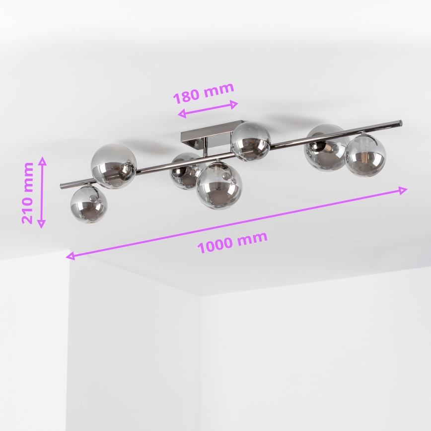 Brilagi - LED-Anbauleuchte MILLA 7xG9/3W/230V glänzendes Chrom/rauchig
