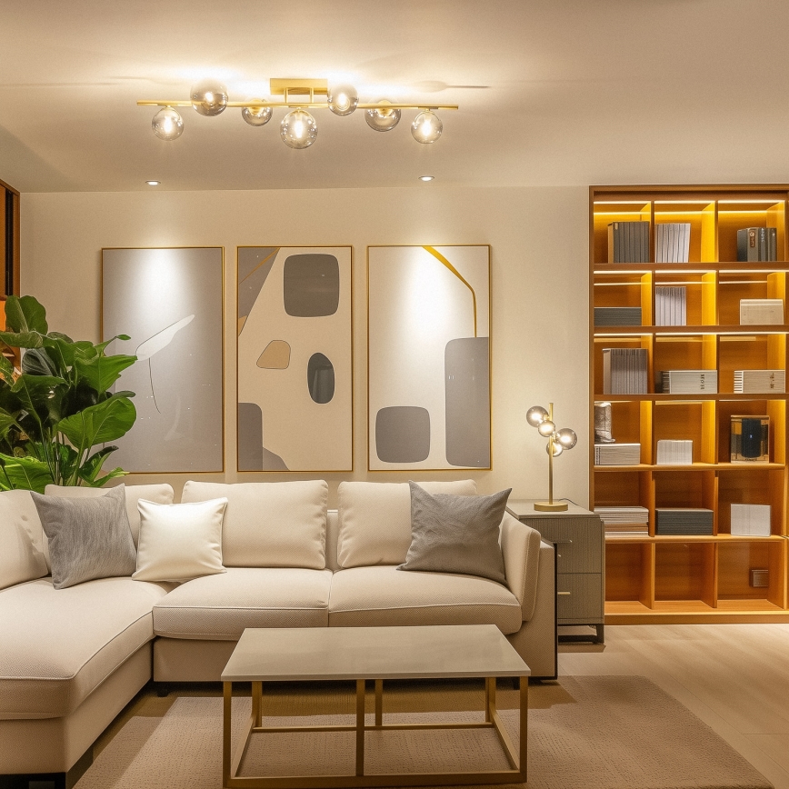 Brilagi - LED-Anbauleuchte MILLA 7xG9/3W/230V golden/rauchig