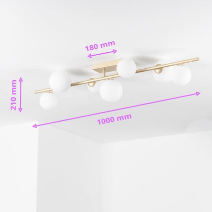 Brilagi - LED-Anbauleuchte MILLA 7xG9/3W/230V golden/weiß