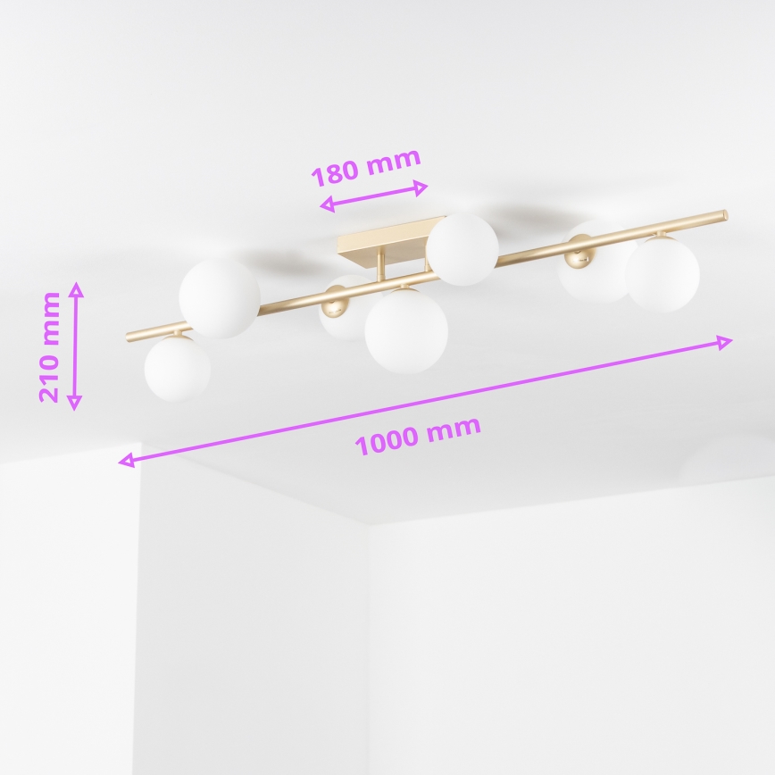 Brilagi - LED-Anbauleuchte MILLA 7xG9/3W/230V golden/weiß