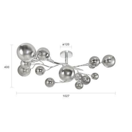 Brilagi - LED-Anbauleuchte MISTEL 15xG9/3W/230V glänzendes Chrom/rauchig