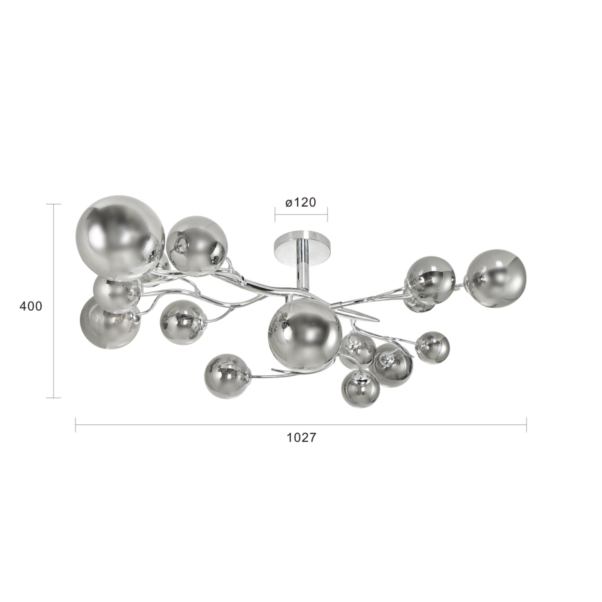 Brilagi - LED-Anbauleuchte MISTEL 15xG9/3W/230V glänzendes Chrom/rauchig