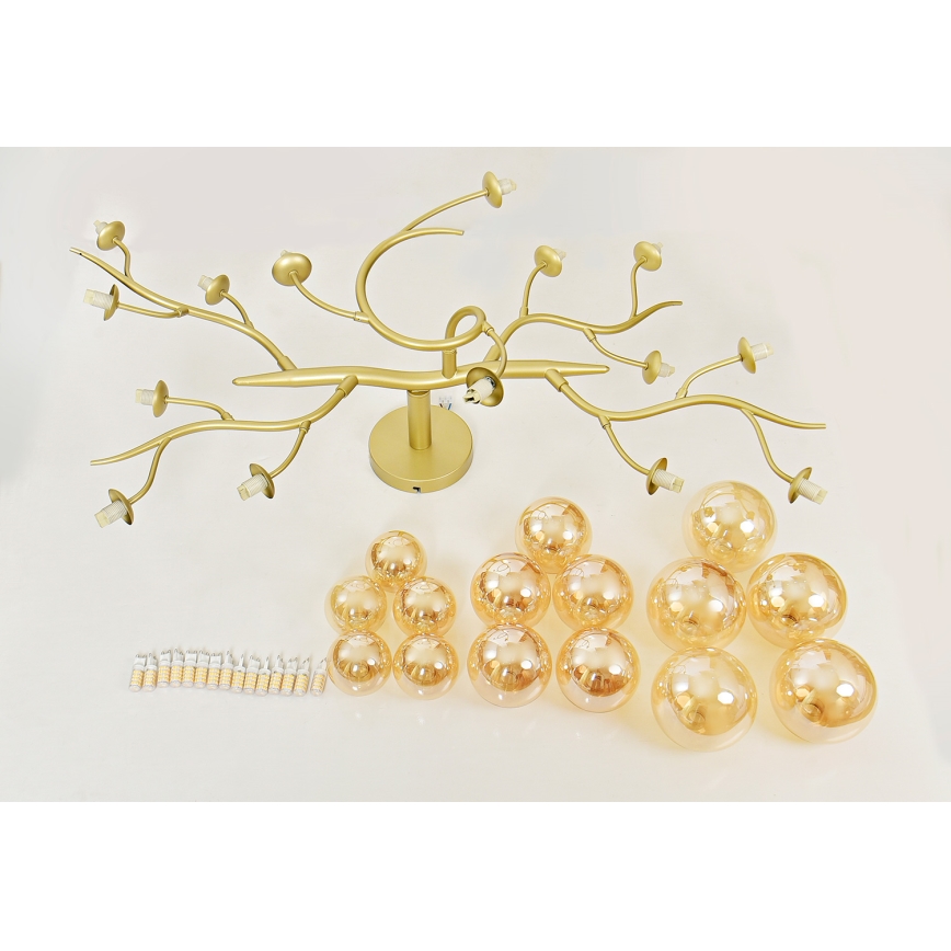 Brilagi - LED-Anbauleuchte MISTEL 15xG9/3W/230V golden