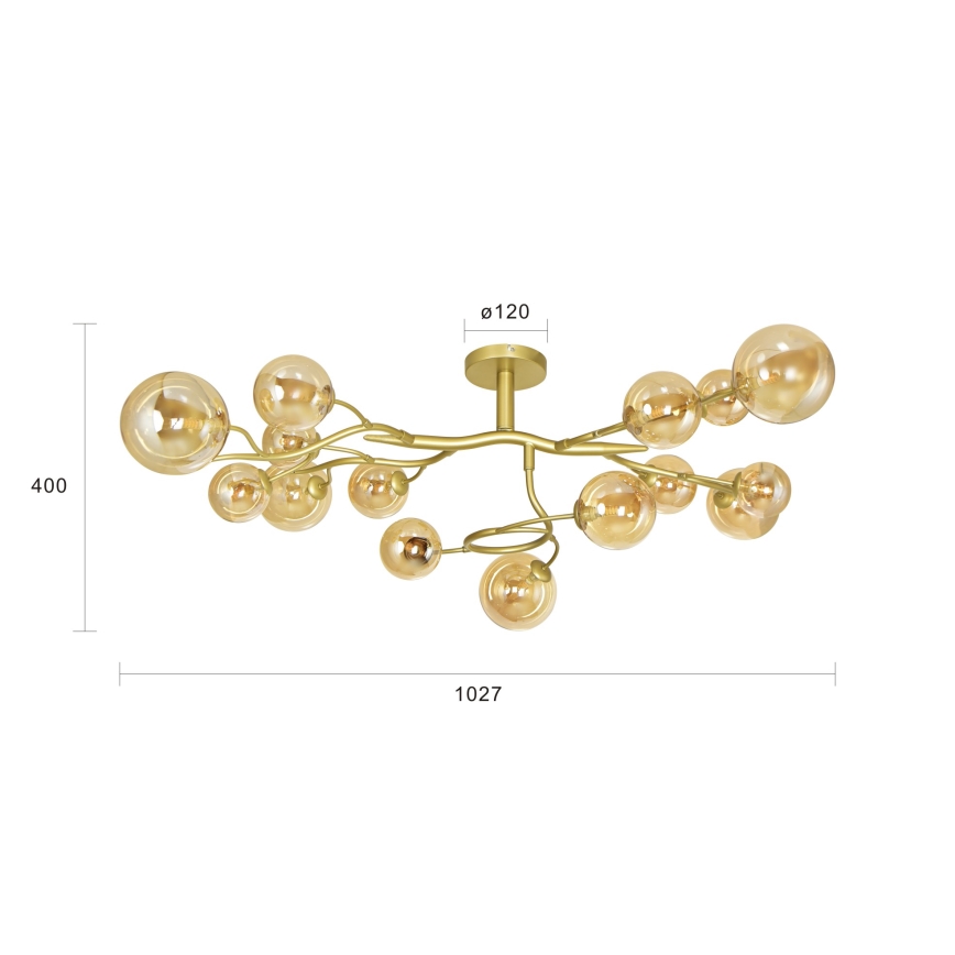 Brilagi - LED-Anbauleuchte MISTEL 15xG9/3W/230V golden