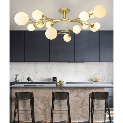 Brilagi - LED-Anbauleuchte MISTEL 15xG9/3W/230V golden/weiß