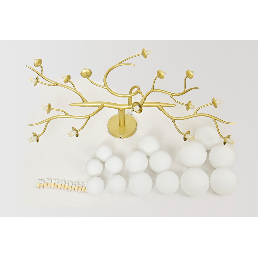 Brilagi - LED-Anbauleuchte MISTEL 15xG9/3W/230V golden/weiß