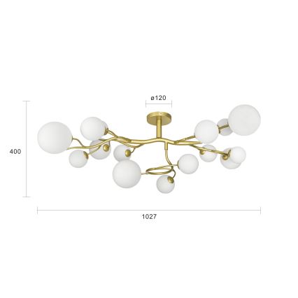 Brilagi - LED-Anbauleuchte MISTEL 15xG9/3W/230V golden/weiß