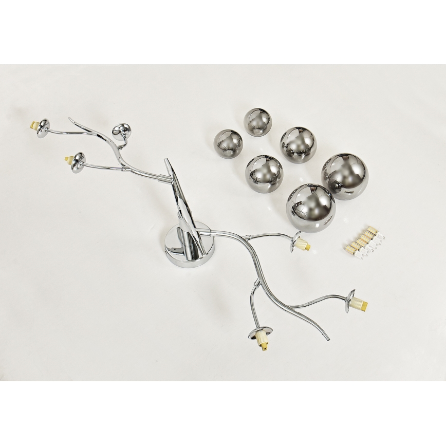 Brilagi - LED-Anbauleuchte MISTEL 6xG9/3W/230V glänzendes Chrom/rauchig