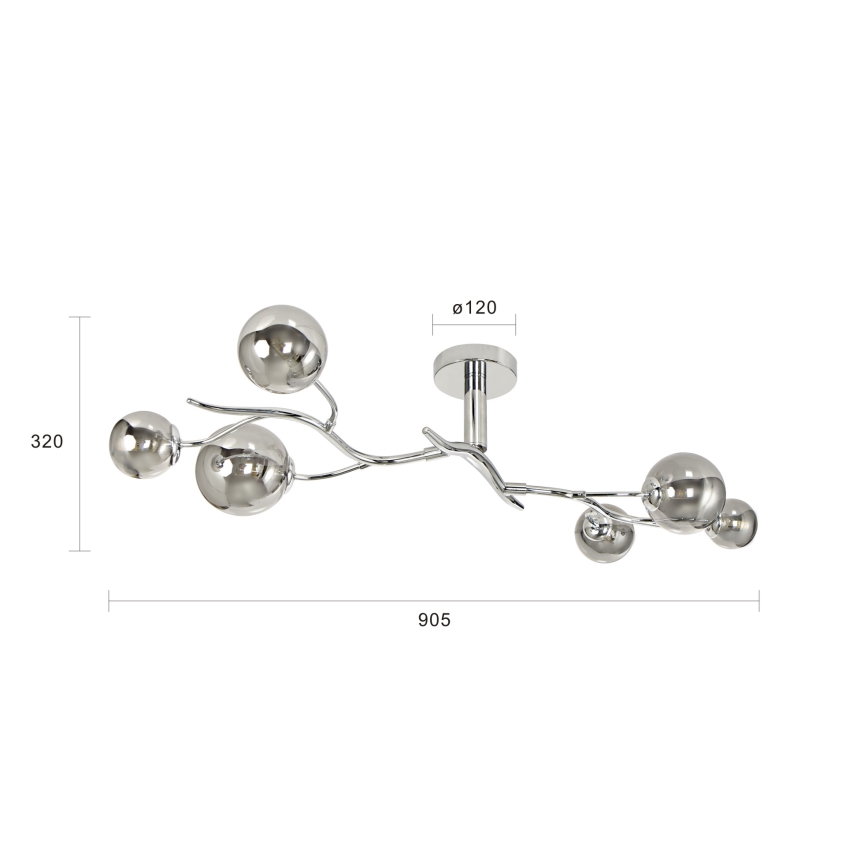 Brilagi - LED-Anbauleuchte MISTEL 6xG9/3W/230V glänzendes Chrom/rauchig