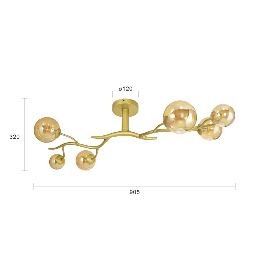 Brilagi - LED-Anbauleuchte MISTEL 6xG9/3W/230V golden