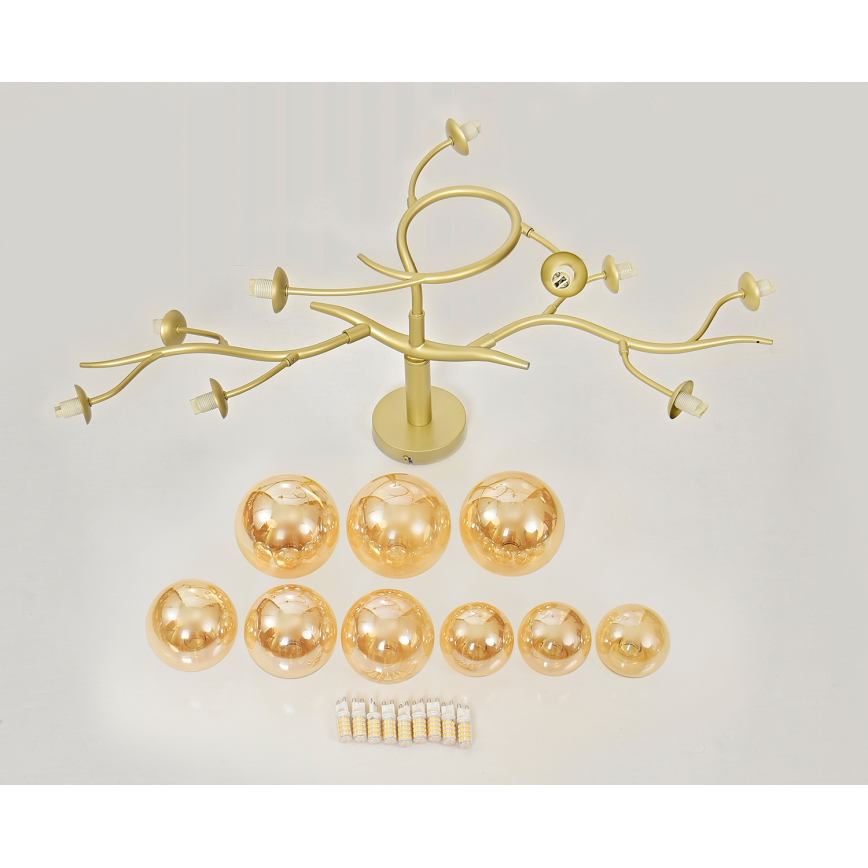 Brilagi - LED-Anbauleuchte MISTEL 9xG9/3W/230V golden