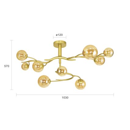 Brilagi - LED-Anbauleuchte MISTEL 9xG9/3W/230V golden