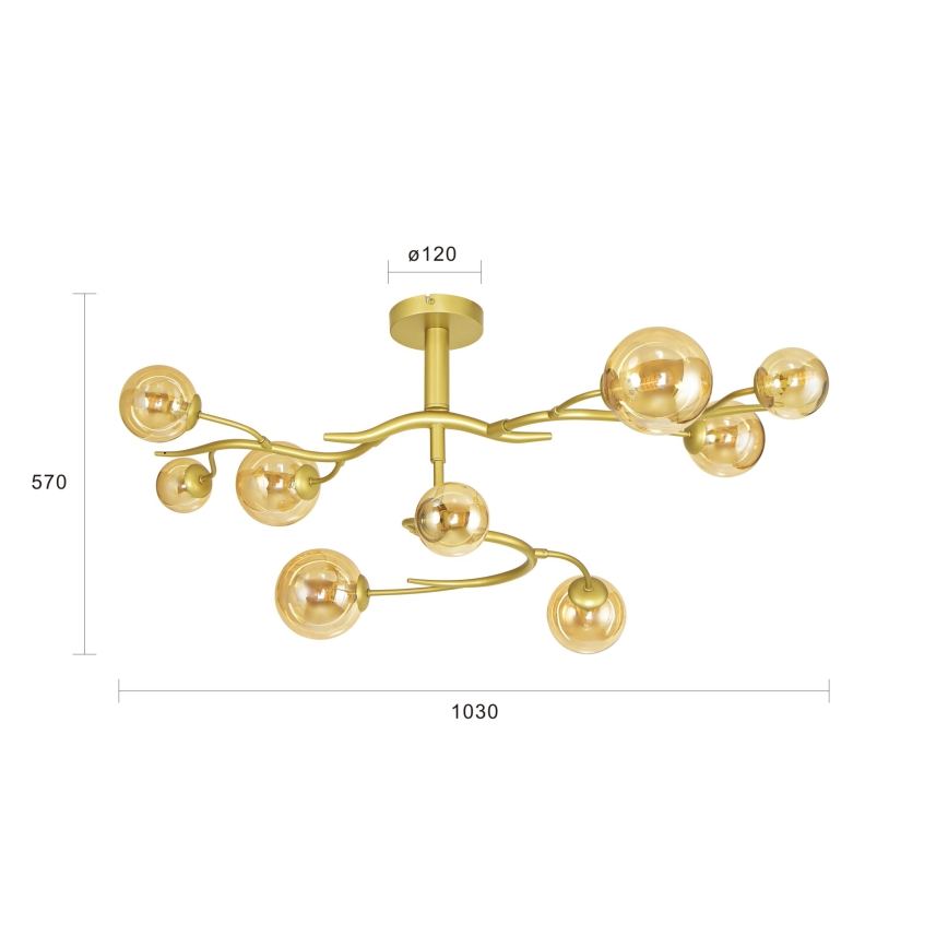 Brilagi - LED-Anbauleuchte MISTEL 9xG9/3W/230V golden