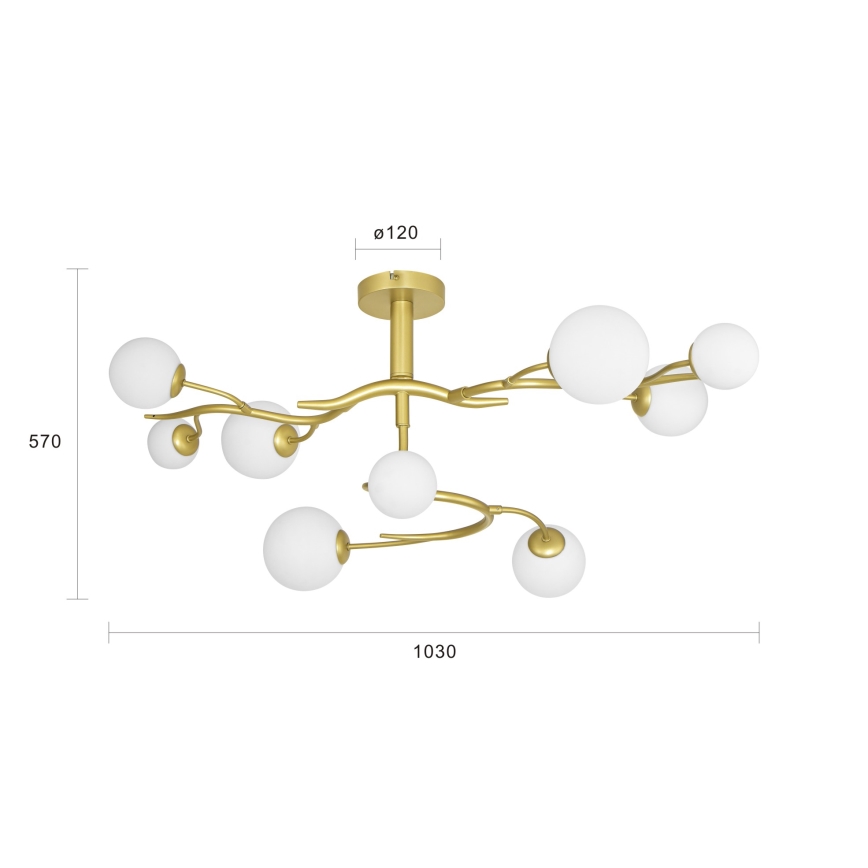 Brilagi - LED-Anbauleuchte MISTEL 9xG9/3W/230V golden/weiß