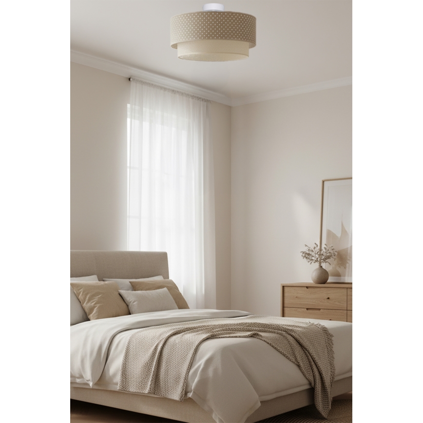 Brilagi - LED-Aufbau-Deckenleuchte BOHO BOBO 1xE27/60W/230V Ø 40 cm, gepunktet, beige/creme