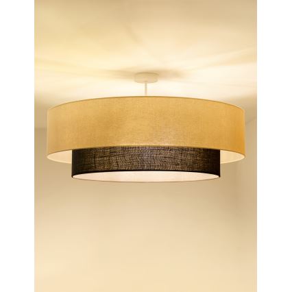 Brilagi - LED-Aufbau-Deckenleuchte BOHO-STIL 3xE27/15W/230V Ø 80 cm creme/braun