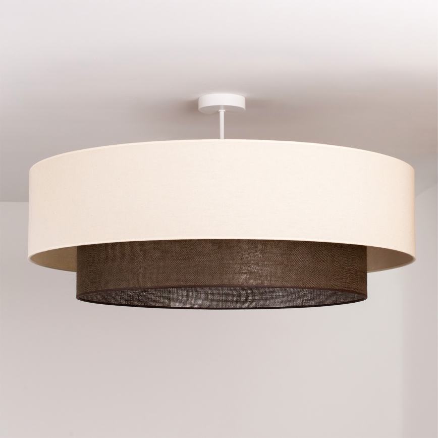 Brilagi - LED-Aufbau-Deckenleuchte BOHO-STIL 3xE27/15W/230V Ø 80 cm creme/braun