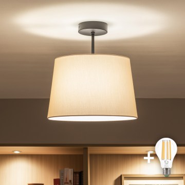 Brilagi - LED Aufbau-Deckenleuchte CERIA 1xE27/60W/230V Ø 30 cm schwarz/beige
