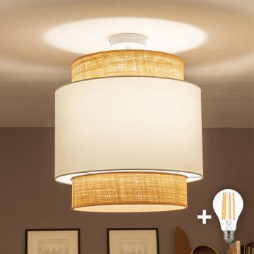 Brilagi - LED-Aufbau-Deckenleuchte CERIA 1xE27/60W/230V Ø 40 cm beige/weiß