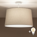 Brilagi - LED-Aufbau-Deckenleuchte CERIA 1xE27/60W/230V Ø 45 cm weiß/grau