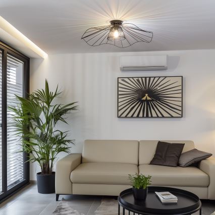 Brilagi - LED-Aufbau-Deckenleuchte CERIA WIRE 1xE27/40W/230V Ø 80 cm schwarz