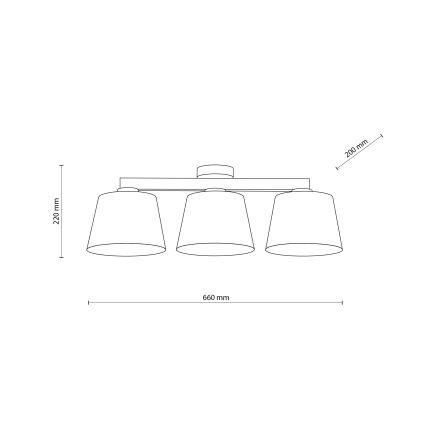 BRILAGI - LED-Aufbau-Deckenleuchte LATTE SABIA 3xE27/15W/230V Kiefer/Beige
