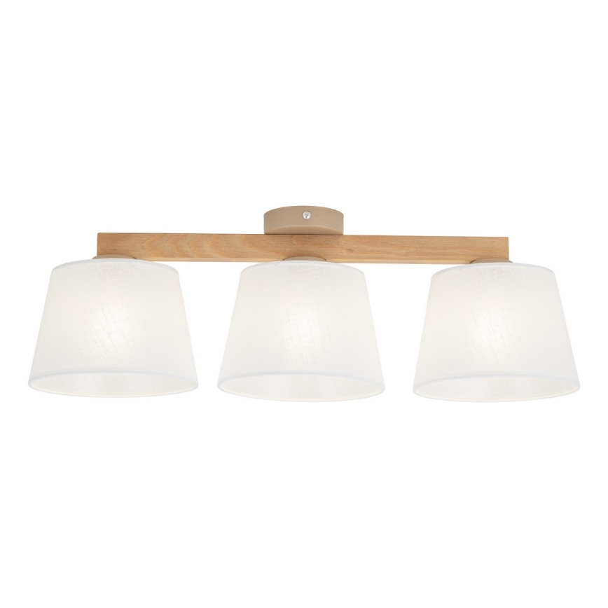BRILAGI - LED-Aufbau-Deckenleuchte LATTE SABIA 3xE27/15W/230V Kiefer/weiß