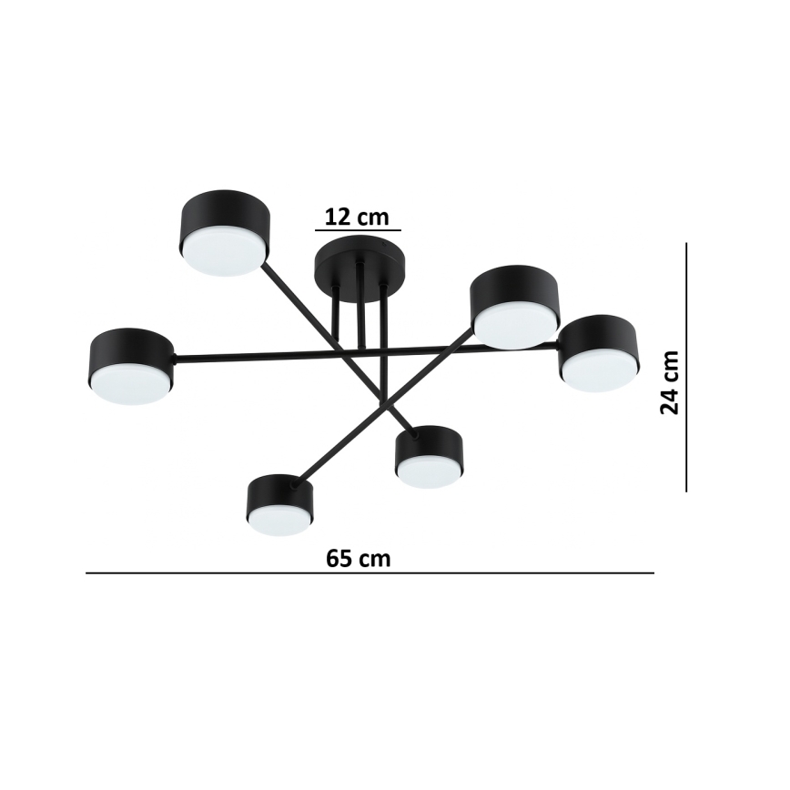 BRILAGI - LED Aufbau-Deckenleuchte MONO 6xGX53/30W/230V schwarz