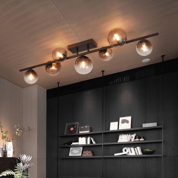 Brilagi - LED-Aufbau-Kronleuchter MILLA 7xG9/3W/230V braun/rauchbraun