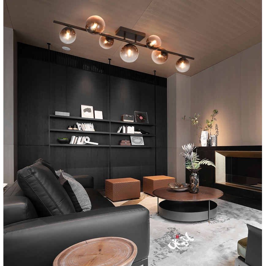 Brilagi - LED-Aufbau-Kronleuchter MILLA 7xG9/3W/230V braun/rauchbraun