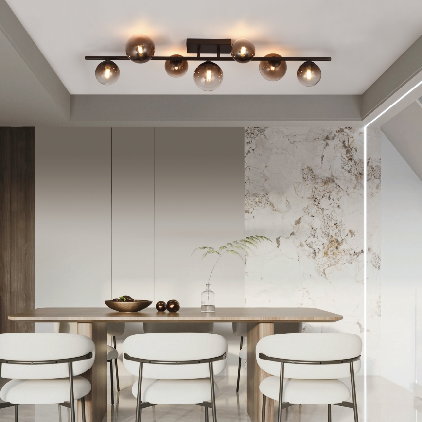 Brilagi - LED-Aufbau-Kronleuchter MILLA 7xG9/3W/230V braun/rauchbraun