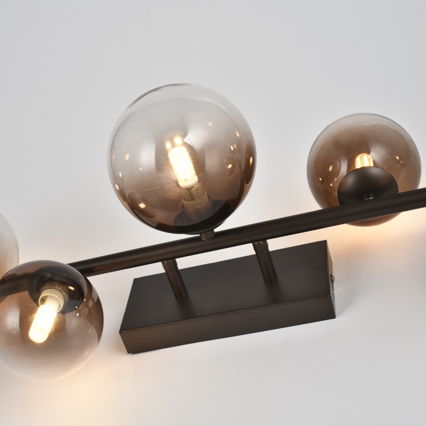 Brilagi - LED-Aufbau-Kronleuchter MILLA 7xG9/3W/230V braun/rauchbraun