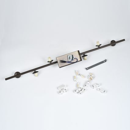 Brilagi - LED-Aufbau-Kronleuchter MILLA 7xG9/3W/230V braun/rauchbraun