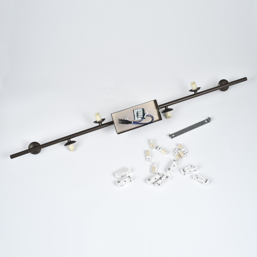 Brilagi - LED-Aufbau-Kronleuchter MILLA 7xG9/3W/230V braun/rauchbraun