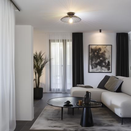 Brilagi - LED-Aufbauleuchte CERIA WIRE 1xE27/40W/230V Ø 38 cm schwarz