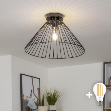 Brilagi - LED-Aufbauleuchte CERIA WIRE 1xE27/40W/230V Ø 45 cm schwarz