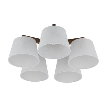 BRILAGI - LED-Aufbauleuchte LATTE 5xE27/15W/230V Kiefer/weiß