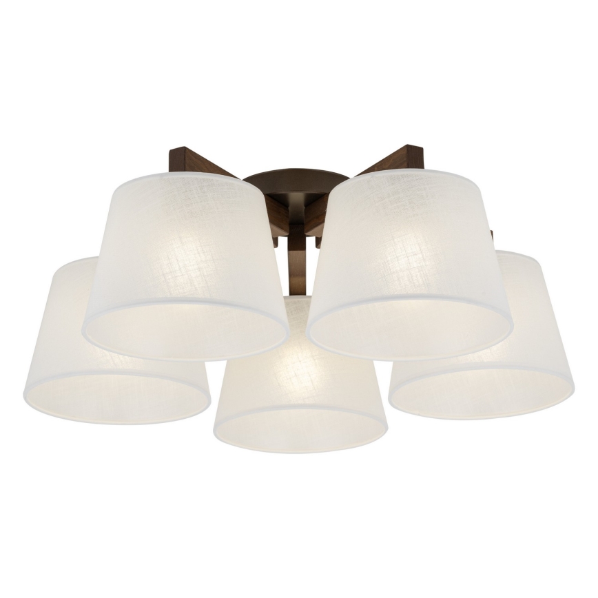 BRILAGI - LED-Aufbauleuchte LATTE 5xE27/15W/230V Kiefer/weiß