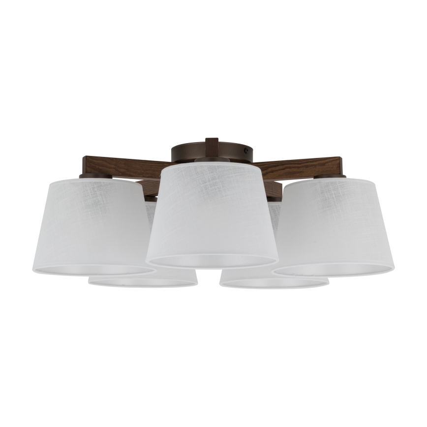 BRILAGI - LED-Aufbauleuchte LATTE 5xE27/15W/230V Kiefer/weiß