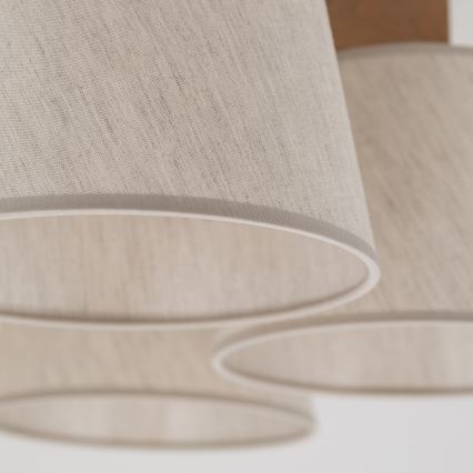 BRILAGI - LED-Aufbauleuchte LATTE SABIA 5xE27/15W/230V Kiefer/Creme