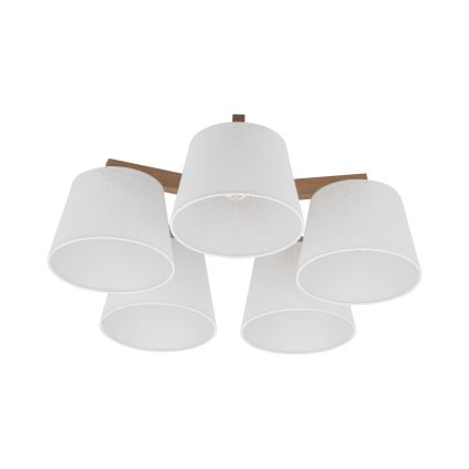 BRILAGI - LED-Aufbauleuchte LATTE SABIA 5xE27/15W/230V Kiefer/weiß