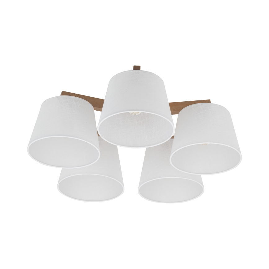 BRILAGI - LED-Aufbauleuchte LATTE SABIA 5xE27/15W/230V Kiefer/weiß