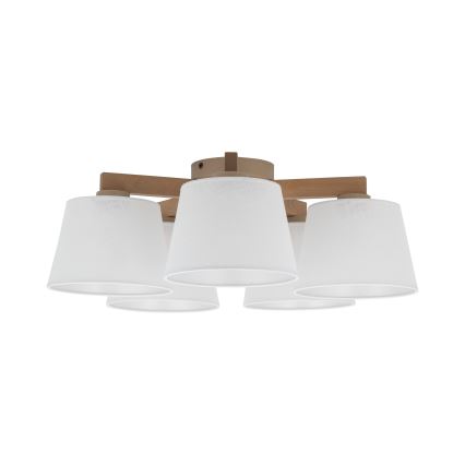 BRILAGI - LED-Aufbauleuchte LATTE SABIA 5xE27/15W/230V Kiefer/weiß