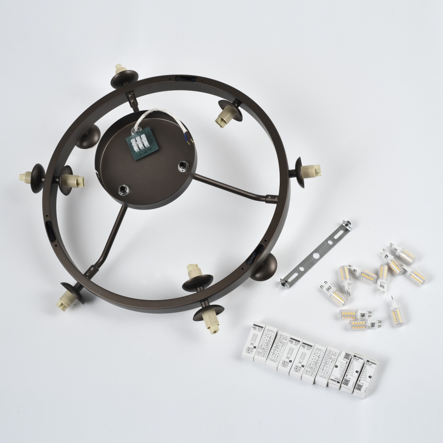 Brilagi - LED-Aufbauleuchte MILLA 10xG9/3W/230V braun/rauchbraun