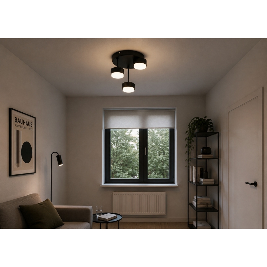 Brilagi - LED-Aufbauleuchte MONO 3xGX53/30W/230V schwarz