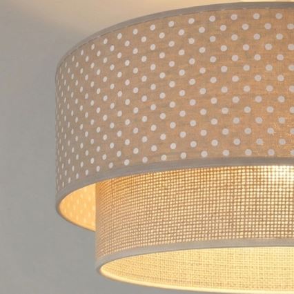 Brilagi - LED-Aufbauleuchte BOHO BOBO 1xE27/10W/230V Ø 40 cm, gepunktet, beige/creme