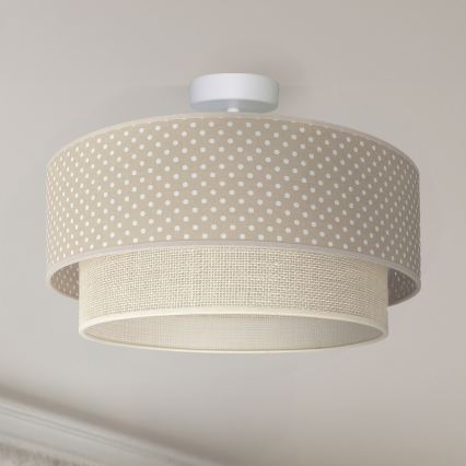 Brilagi - LED-Aufbauleuchte BOHO BOBO 1xE27/10W/230V Ø 40 cm, gepunktet, beige/creme