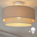 Brilagi-LED Aufgesetzte Deckenleuchte BOHO BOBO 1xE27/60W/230V Ø 40 cm, gepunktet, beige/creme