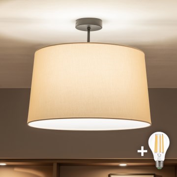 Brilagi - LED Aufgesetzte Deckenleuchte CERIA 1xE27/60W/230V Ø 45 cm schwarz/beige