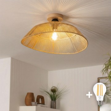 Brilagi - LED aufgesetzte Deckenleuchte CERIA BOHO 1xE27/40W/230V Ø 50 cm braun/Eiche